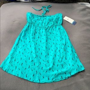 New Roxy Sleeveless Dress woman’s Med Teal Mini